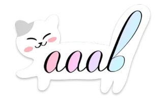 😍 aaaab gato, kawaii, pegatina, lindo, animal, gato blanco whatsapp sticker