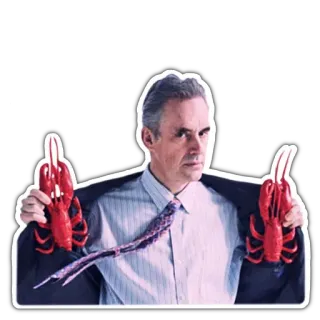 🦞 Jordan Peterson Jordan Peterson, aragosta, intellettuale, psicologo, autore, motivatore telegram sticker