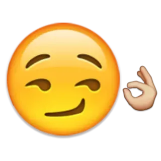 😏 emoji, ok sign, okay gesture, meme, social media, internet culture whatsapp sticker