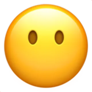 😶 emoji, face, yellow, blank, expressionless, digital art telegram sticker