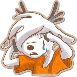 😢 плач, грустный, слезы, расстроенный, мультфильм, стикер telegram sticker