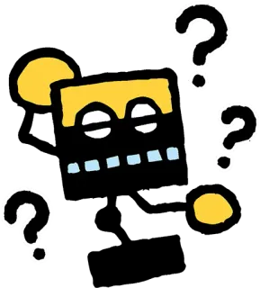 ❓ question mark, question, thinking, confused, uncertain, doubt telegram sticker