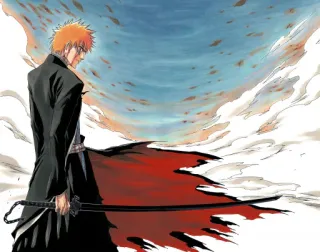 🗡 Ichigo Bleach Anime, Spada, Personaggio, Arma, Combattimento, Bleach, Ichigo Kurosaki telegram sticker