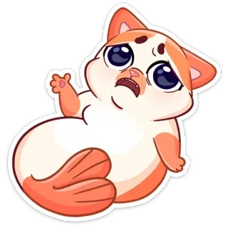 ☹️ Katze, Kätzchen, Cartoon, süß, Tier, Aufkleber telegram sticker