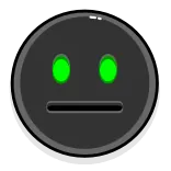 😐 Emoji, Uśmiech, Twarz, Prosty, Minimalistyczny telegram sticker