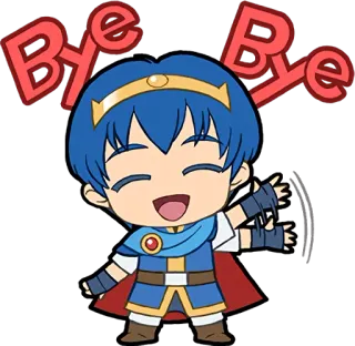 👋 Marth Fire Emblem Bye Bye fire emblem, marth, nintendo, videogame, personagem, anime, despedida, acenando telegram sticker