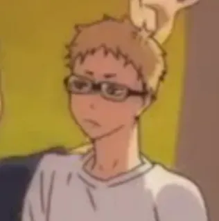 ✨ Kei Tsukishima Haikyuu!! anime, haikyuu, kei tsukishima, tsukishima, karasuno, glasses telegram sticker