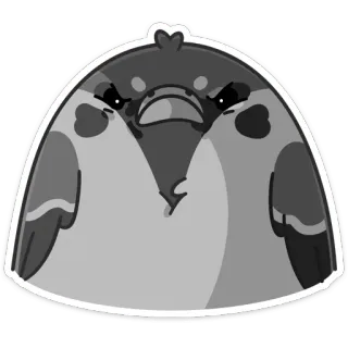 😠 pássaro, bravo, desenho animado, adesivo, animal telegram sticker