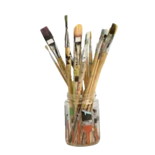🖌 arte, pennelli, pittura, pennelli, artista telegram sticker