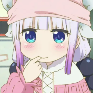 😶 Kanna Kamui Miss Kobayashi's Dragon Maid アニメ, カンナ, 可愛い, カワイイ, マンガ, ドラゴン telegram sticker