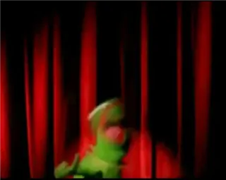 😐 Kermit Kermit la Rana, Marioneta, Muppets, Teatro, Cortina telegram sticker