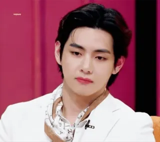 ☺️ V kpop, cantante, masculino, celebridad, retrato telegram sticker