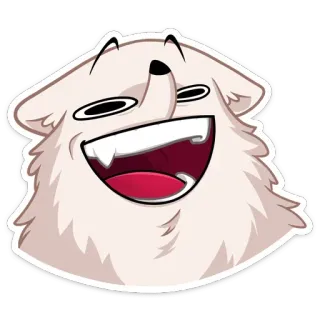 😃 cane, animale, cartone animato, felice, sorridente, carino telegram sticker