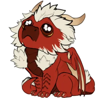 🥺 มังกร, น่ารัก, แฟนตาซี, สัตว์, สิ่งมีชีวิต, ภาพประกอบ telegram sticker