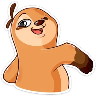 😉 kukang, kartun, binatang, lucu, kocak, mengedipkan mata telegram sticker