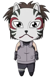😺 cartoon, chibi, character, mask, anime, manga telegram sticker