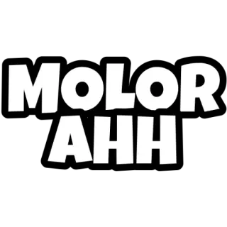 😴 MOLOR AHH texte, molor, ahh, autocollant telegram sticker