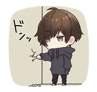 ⭐️ ドシッ アニメ, ちび, マンガ, カートゥーン, 少年 whatsapp sticker