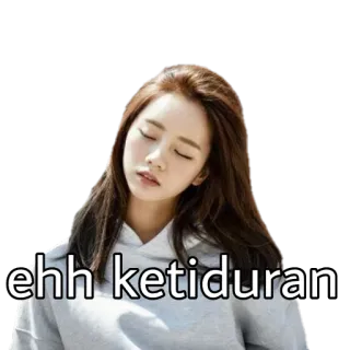 😪 ehh ketiduran 女性, 睡眠, インドネシア語, ステッカー whatsapp sticker