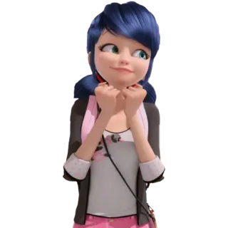😍 Marinette Miraculous: Tales of Ladybug & Cat Noir 만화, 소녀, 미라큘러스 레이디버그, 마리네뜨, 애니메이션, 귀여운 whatsapp sticker