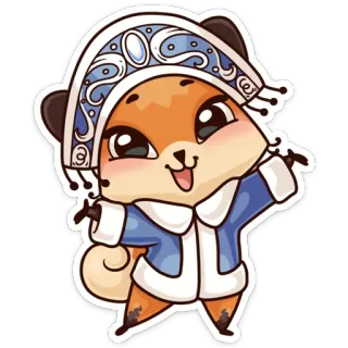 🤶 tier, hund, cartoon, süß, winter, hut telegram sticker