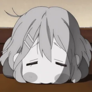 😵 Anime, Chibi, Kawaii, Carino, Cartone animato, Triste whatsapp sticker