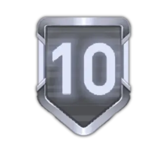 🔟 10 номер, значок, серебро, десять telegram sticker