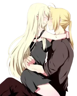 💑 Anime, Coppia, Abbraccio, Romance telegram sticker