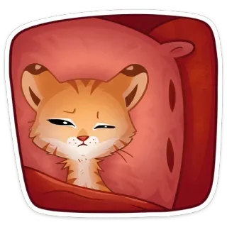 🥱 kot, kociak, słodki, śpiący, zwierzę, kreskówka telegram sticker