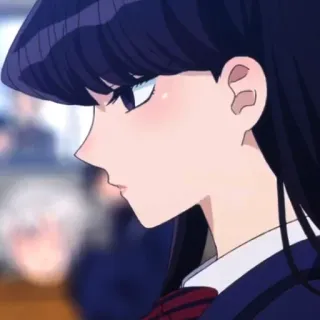 🦋 Komi Shouko Komi Can't Communicate Аниме, Komi Can't Communicate, Коми Сёко, Школьная форма, Манга telegram sticker