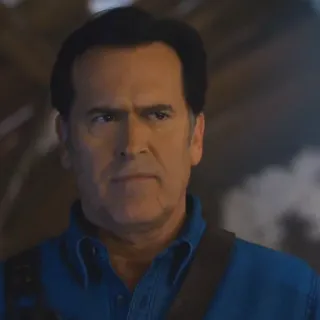 😐 Ash Williams Evil Dead Эш Уильямс, Зловещие мертвецы, ужасы, Брюс Кэмпбелл, фильм, персонаж telegram sticker