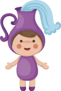 😏 Kartun, Lucu, Pembawa air, Aquarius telegram sticker