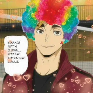 🏐 YOU ARE NOT A CLOWN...YOU ARE THE ENTIRE CIRCUS. chú hề, xiếc, hài hước, trò đùa telegram sticker
