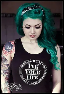 🌚 INK YOUR LIFE Tato, Tinta, Wanita, Gaya, Rambut, Tato whatsapp sticker