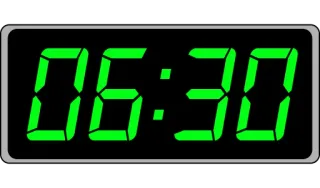 📟 06:30 digital clock, time, 06:30, numbers, green telegram sticker