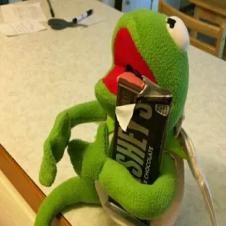 😋 Kermit DARK CHOCOLATE Kermit la grenouille, Muppets, Chocolat, Hershey's telegram sticker