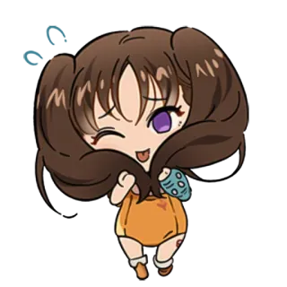 😉 Desenho animado, Chibi, Fofo, Sticker telegram sticker