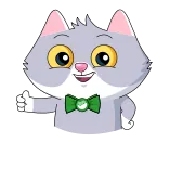 👍 고양이, 동물, 좋아요, 스티커, 만화 telegram sticker