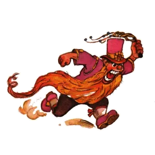 😡 Desenho animado, Fantasia, Monstro, Vilão, Correndo, Chicote telegram sticker