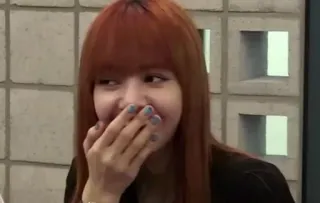 🥂 Lisa wanita, orang, tertawa, wajah, reaksi, senyum, selebriti telegram sticker
