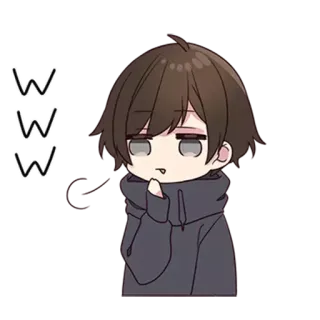 💭 anime, cute, boy, sleepy, hoodie telegram sticker