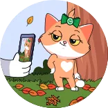 🍂 Katze, Cartoon, Tier, Süß, Sticker, Illustration whatsapp sticker