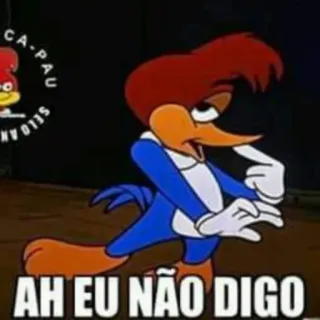 🤫 Woody Woodpecker AH EU NÃO DIGO cartoon, woody woodpecker, funny, bird telegram sticker