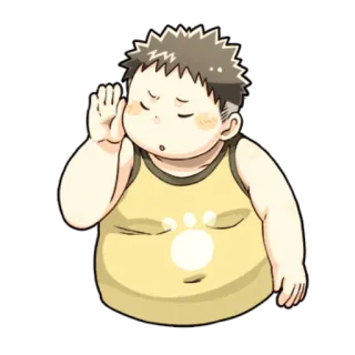 😀 child, cute, listening, curious, anime telegram sticker