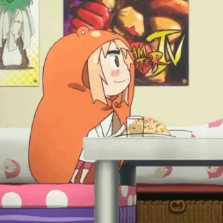 🍧 Umaru Doma Himouto! Umaru-chan anime, umaru, cute, hoodie, slice of life, character telegram sticker