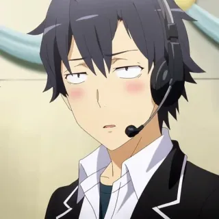 🫓 Hachiman Hikigaya My Teen Romantic Comedy SNAFU อนิเมะ, ตัวละคร, ฮาจิมัง, ฮิกิกายะ, OreGairu whatsapp sticker
