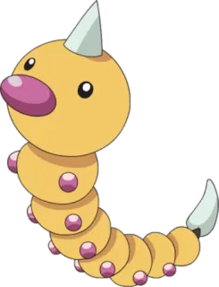 🔵 Weedle Pokémon Weedle, Pokémon, Insecte, Chenille, Monstre, Dessin animé telegram sticker