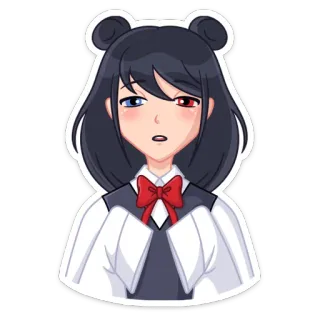 😕 Fille anime, Panda, Mignon, Kawaii telegram sticker