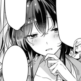 🎤 anime, manga, crying, sad, girl, expression whatsapp sticker