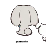 😡 @FurkiSticker coniglio, coniglietto, animale, carino, adesivo, Furki, cartone animato whatsapp sticker